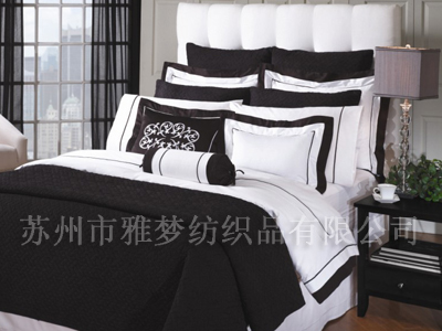 绣花双层边单绣梗 COTTON BEDDING SET